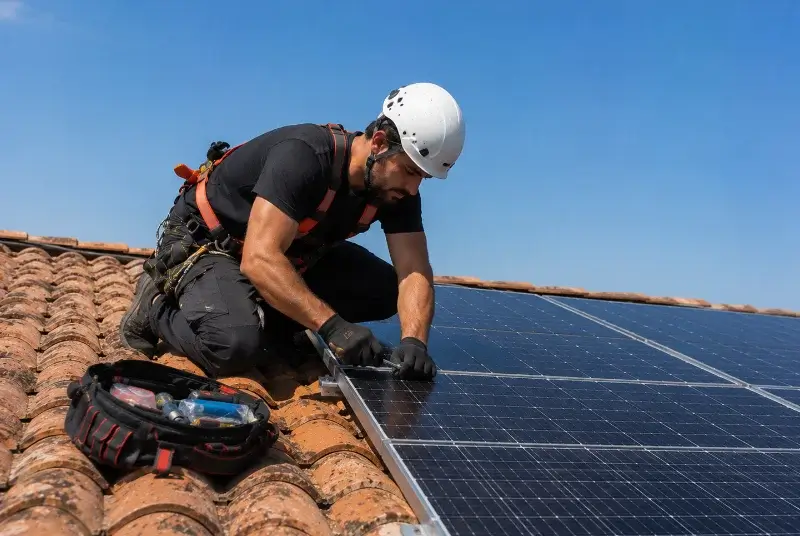 Maintenance et monitoring de panneaux solaires à Lambesc
